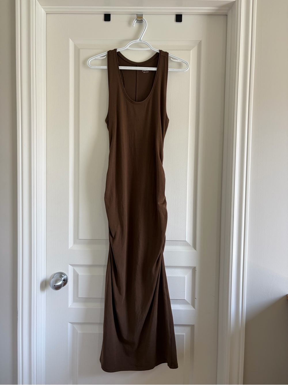 Everlane Cotton Chocolate Brown Sleeveless Maxi Dress